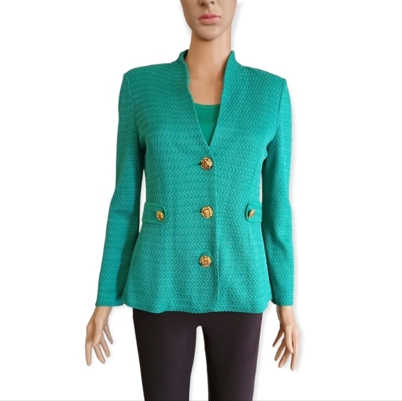 Misook Green Blazer with matching Shell Tank - Picture 1 of 13